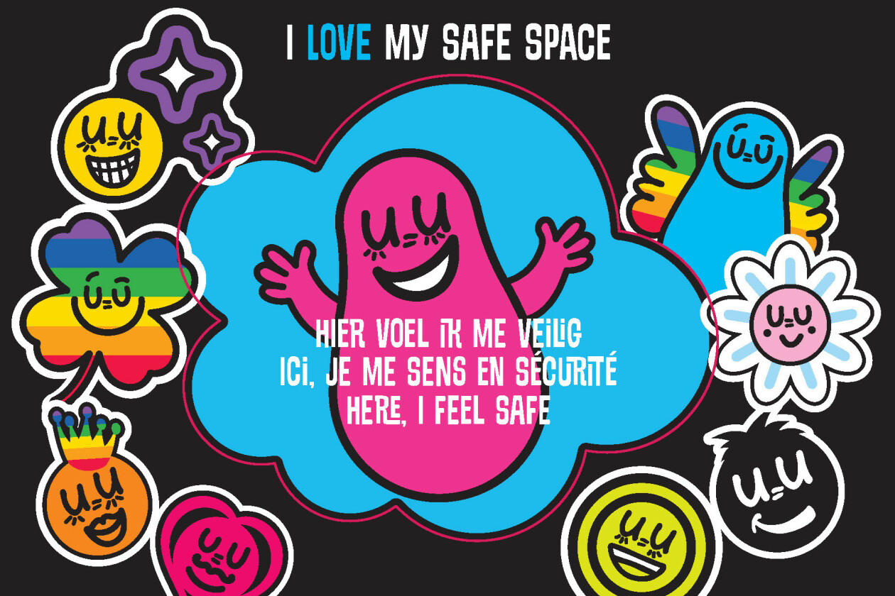 Voorkant van de fotoframe #lovemysafespace